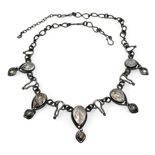 Herkimer Diamond 5 Pointz Necklace