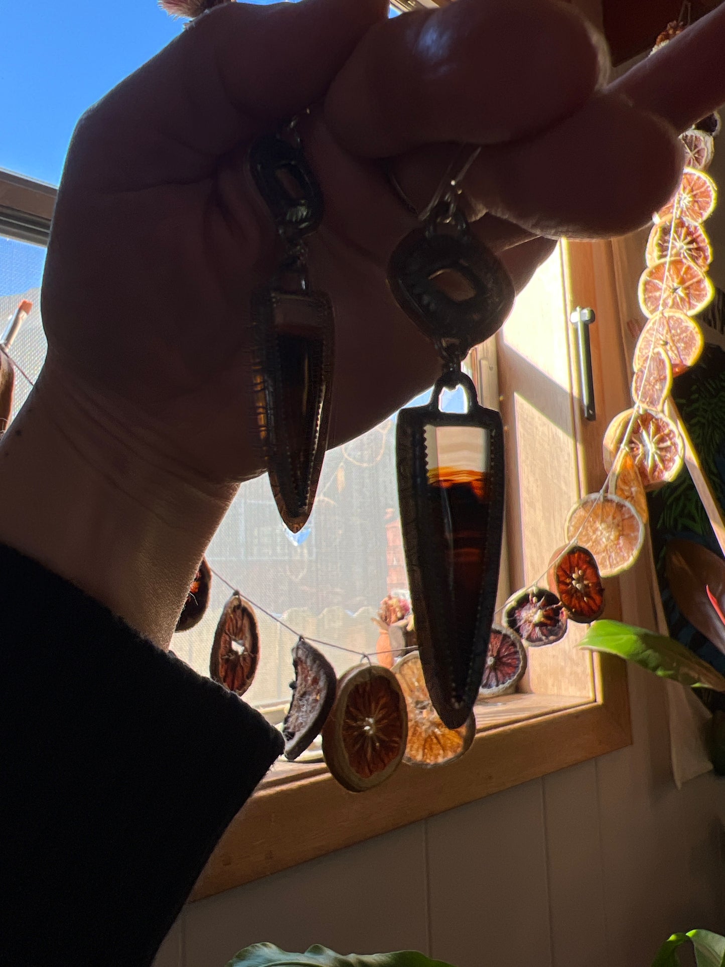 Montana Agate Funky Style Earrings