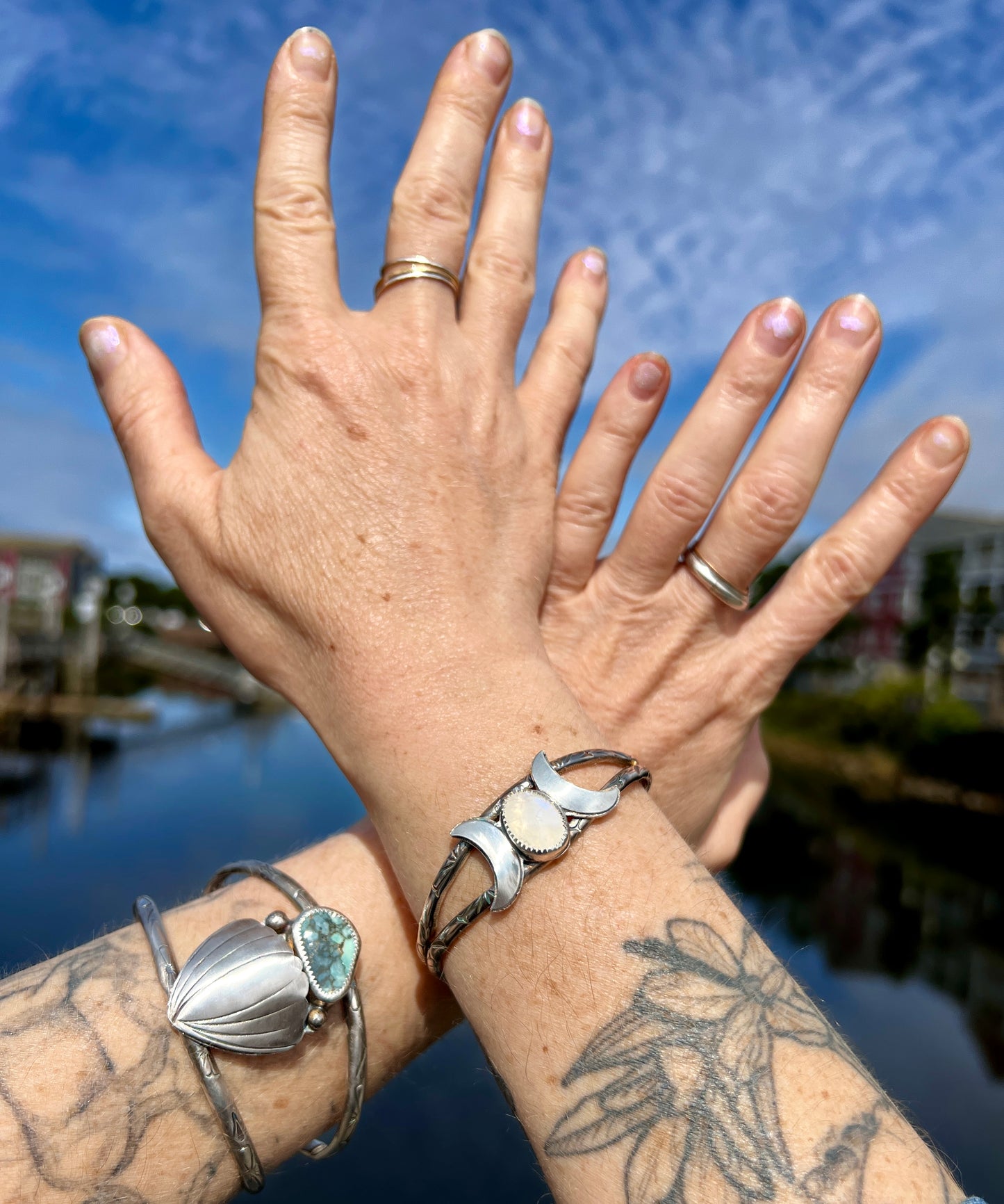 Pollywog Variscite Selkie Cuff Bracelet