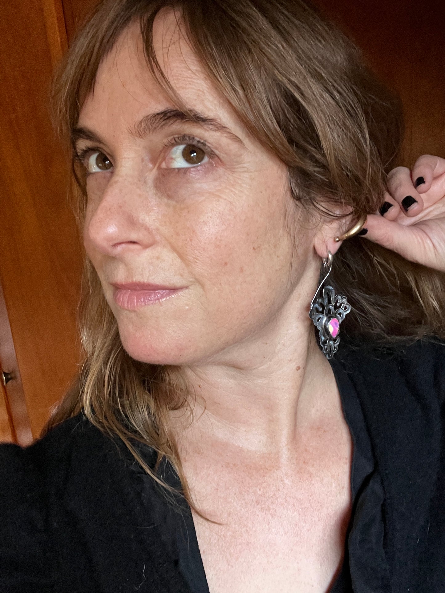 Aura Opal Lacey Earrings