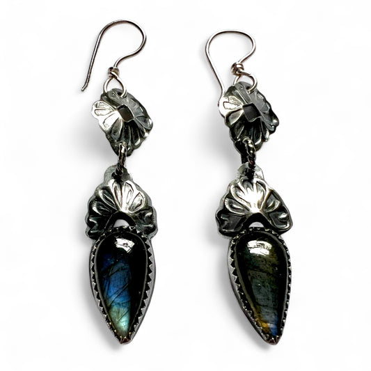 Halfy Easy Rider Earrings in Labradorite