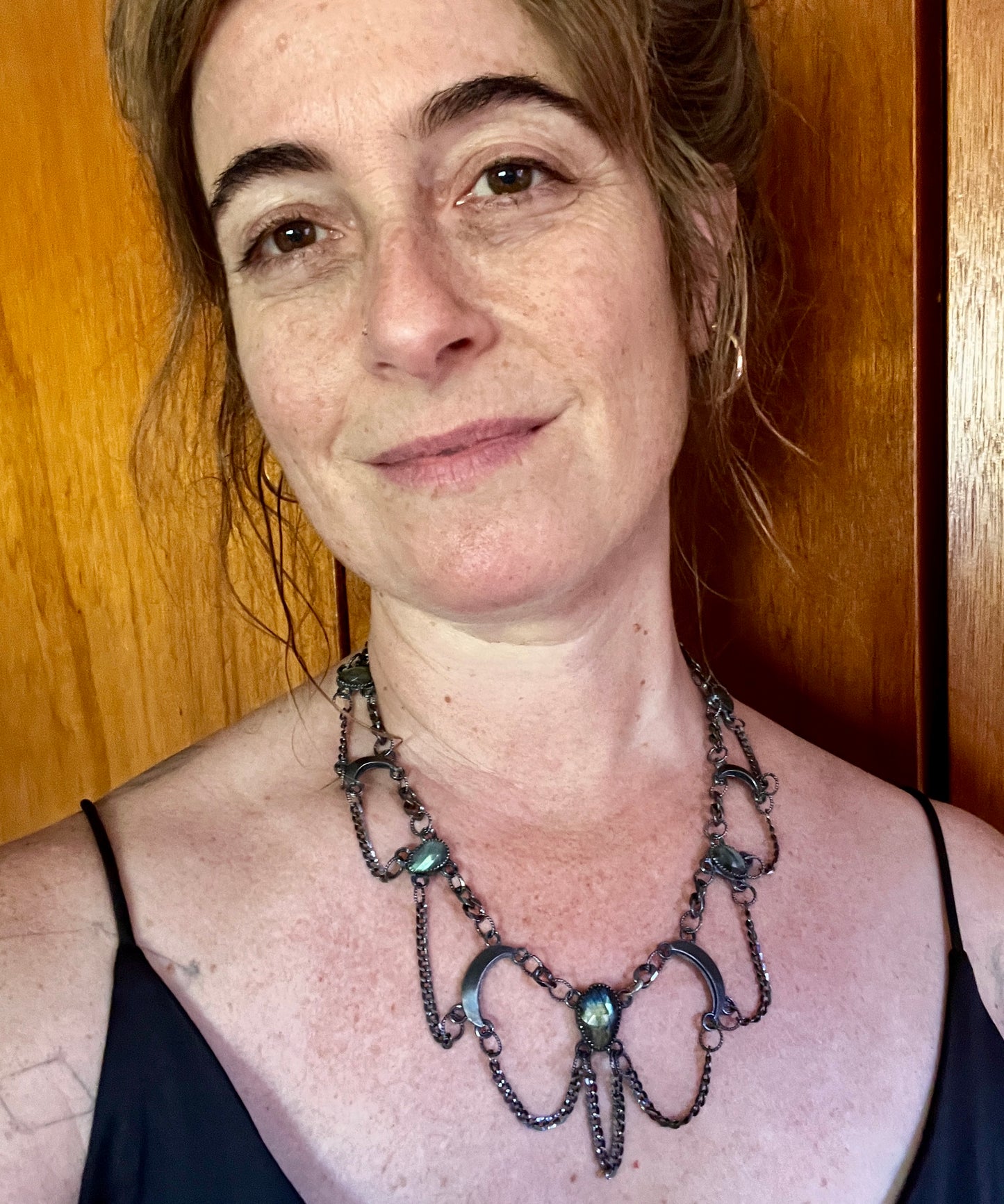 5 Labradorite Many Moons Goddess Necklace