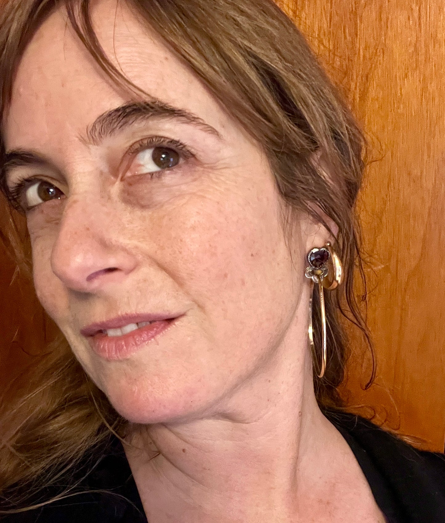 Sweetheart Otter Hoop Stud Earrings