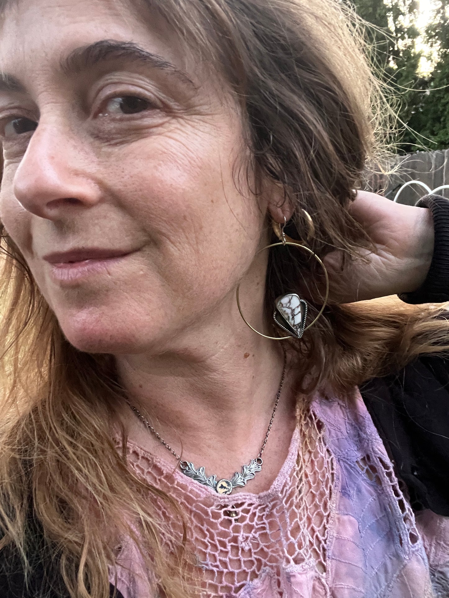Wild Horse Magnesite Hoop Earrings