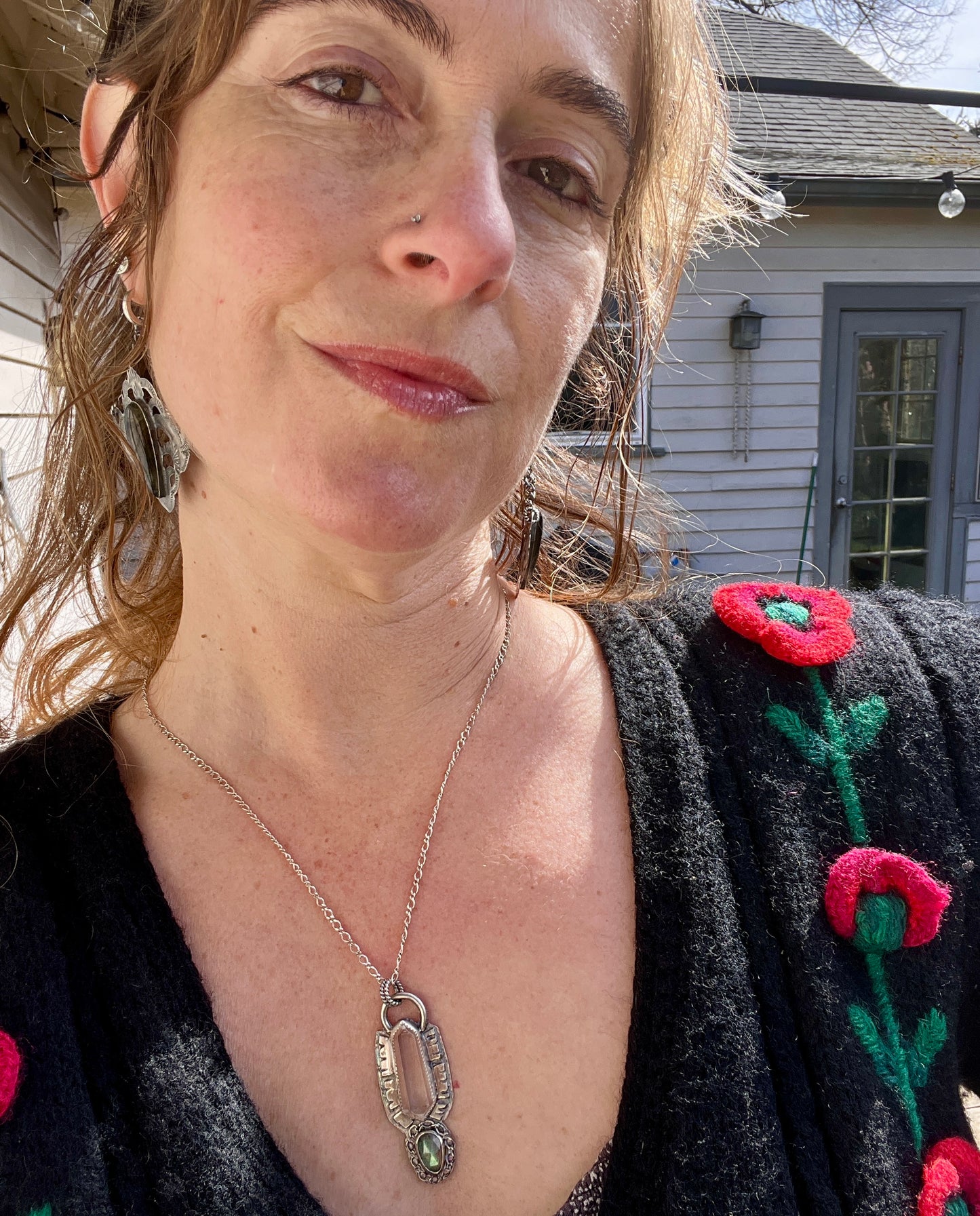 Crystal Quartz and Labradorite Necklace