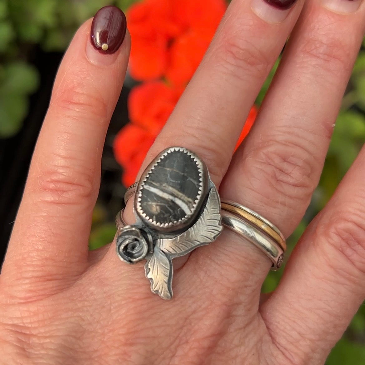 White Buffalo Turquoise Rose Parade Ring size 6