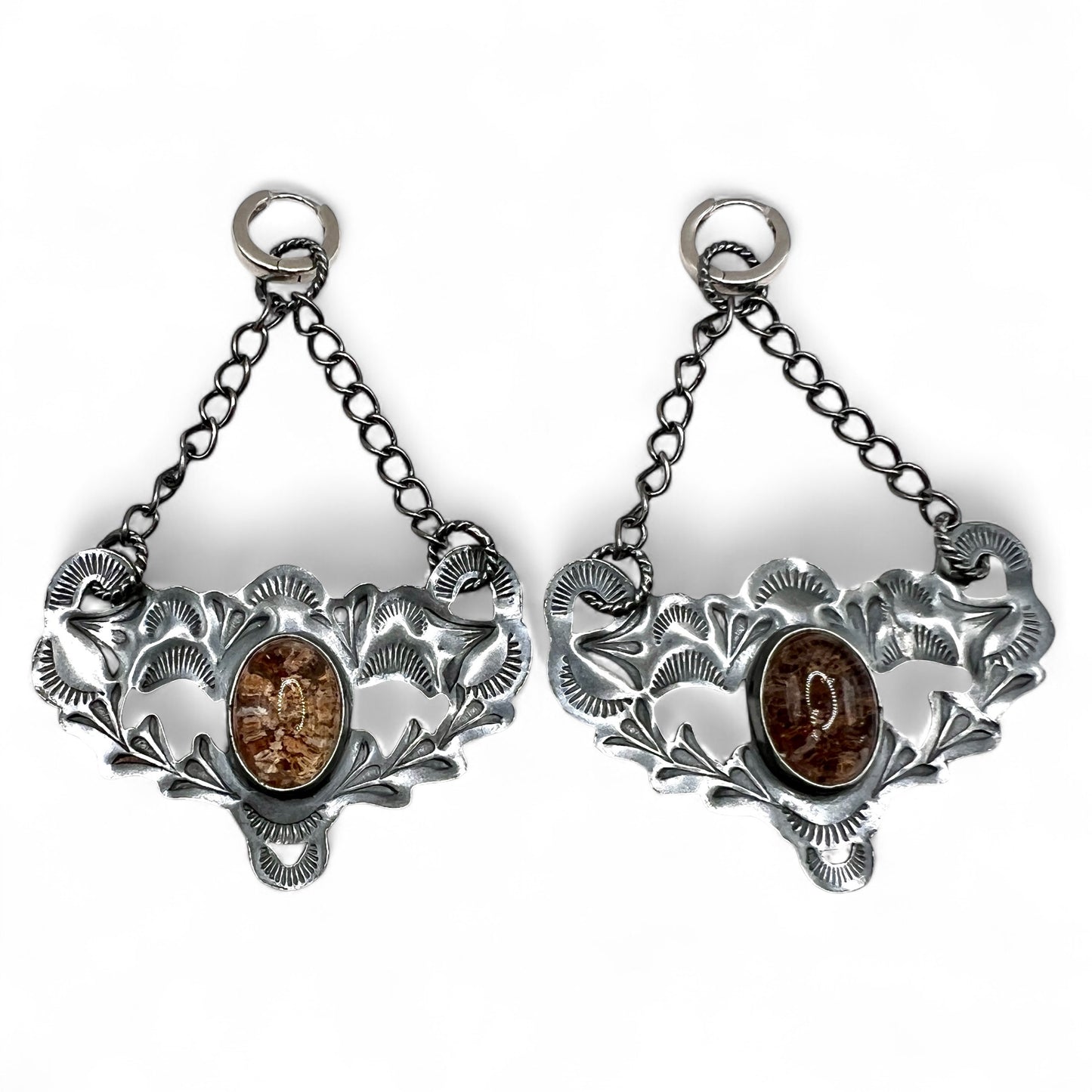 Lacey Earrings with Lodolite