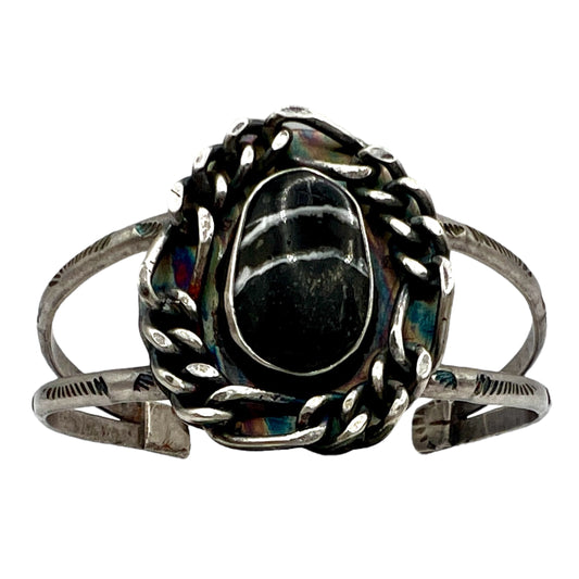White Buffalo Turquoise Chain Cuff