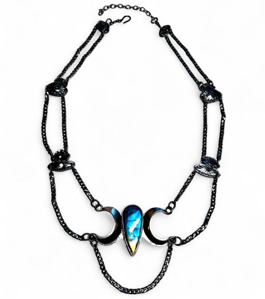 Labradorite Moons Goddess Necklace