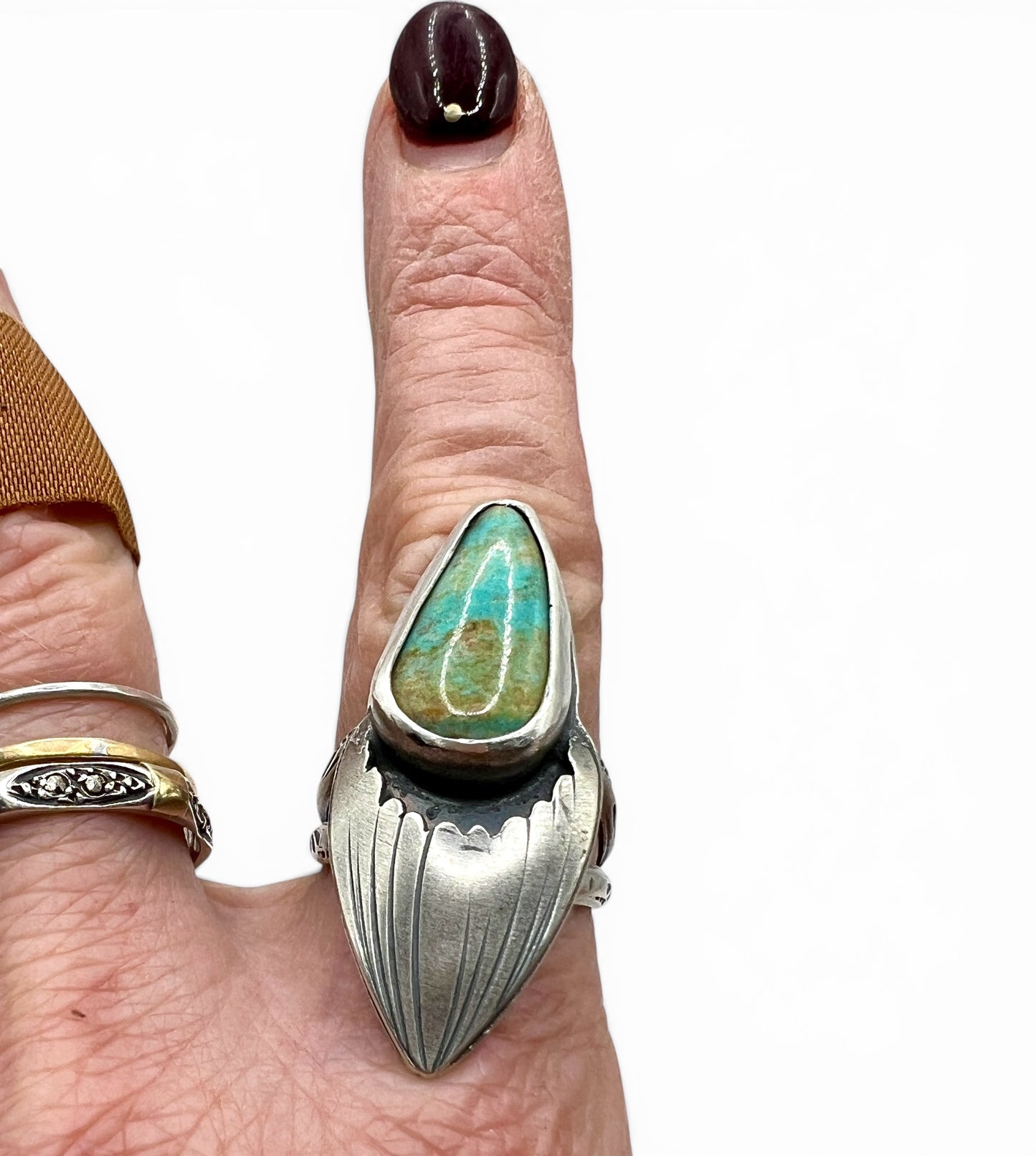 Kingman Turquoise Selkie Ring size 7.5