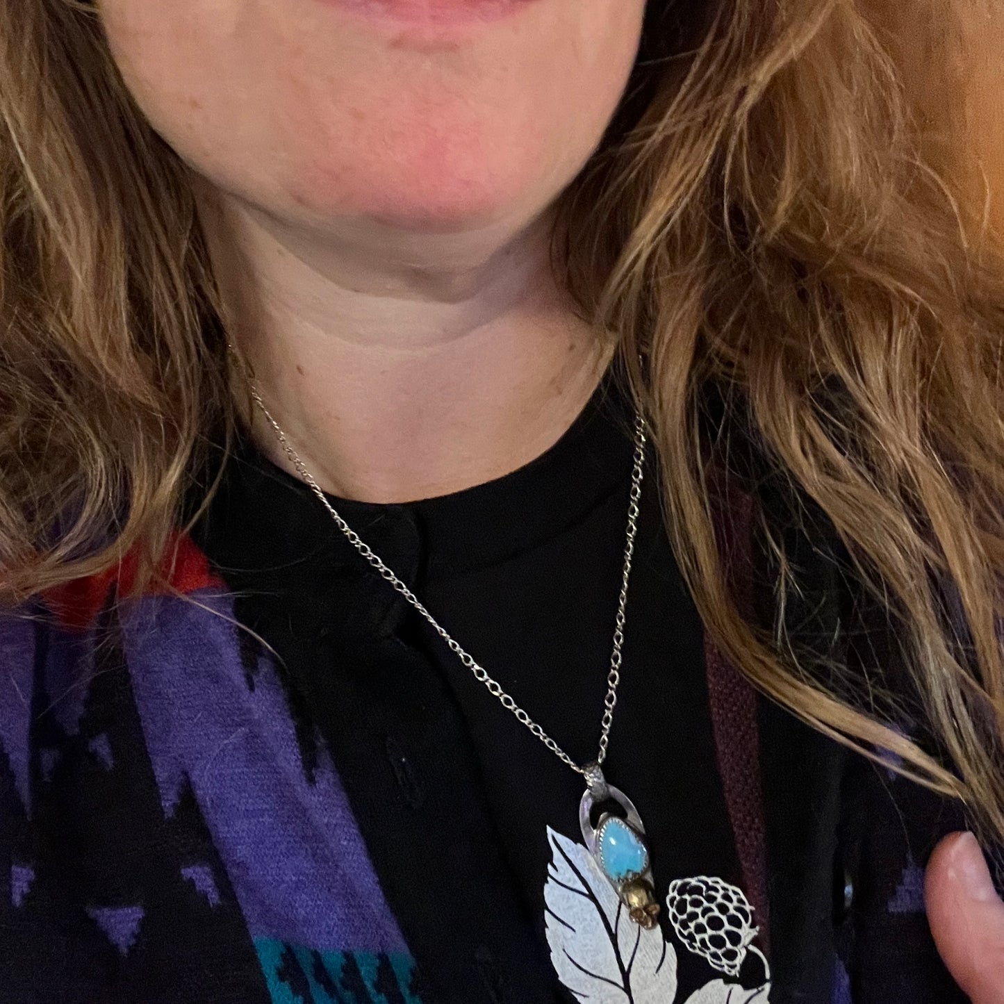 Carico Lake Turquoise Skull Necklace