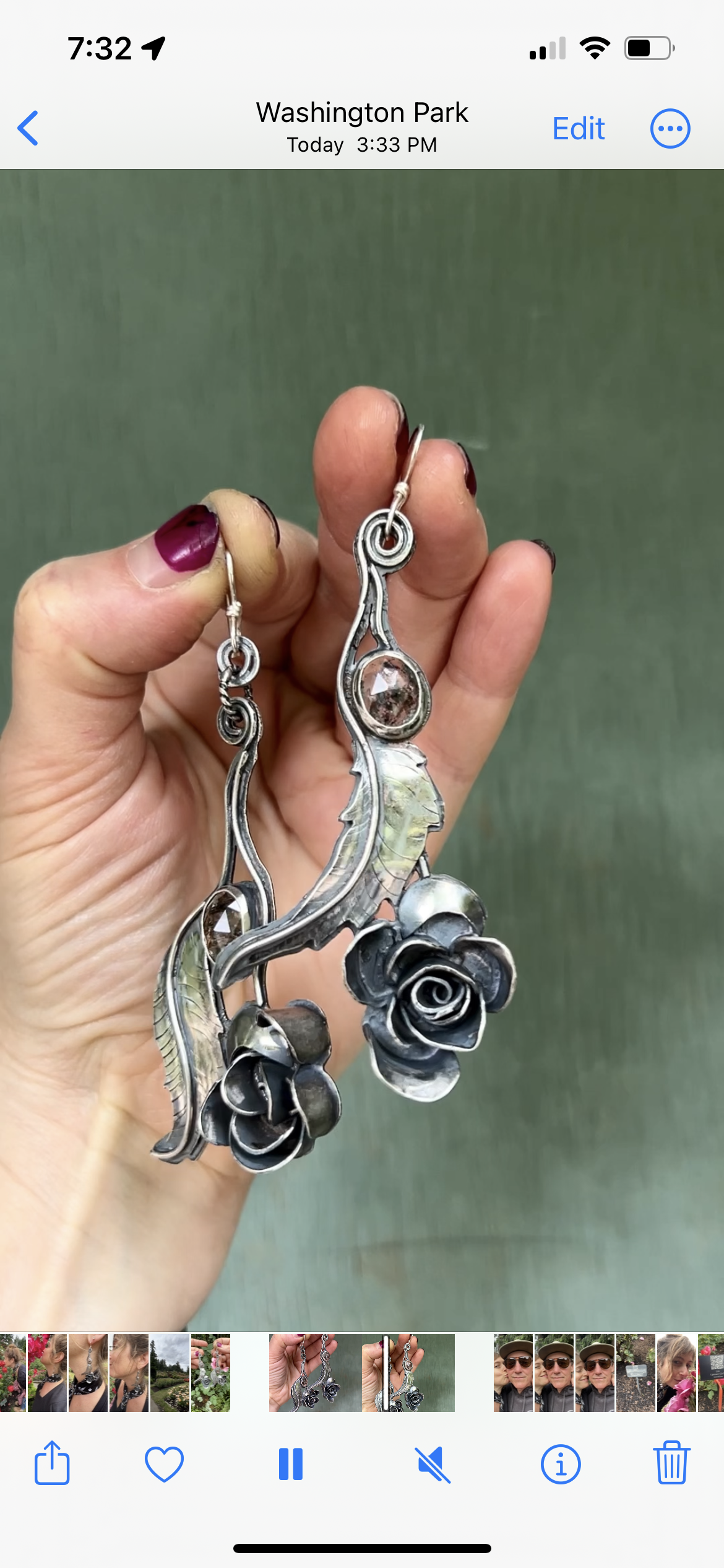 Herkimer Rose Parade Earrings