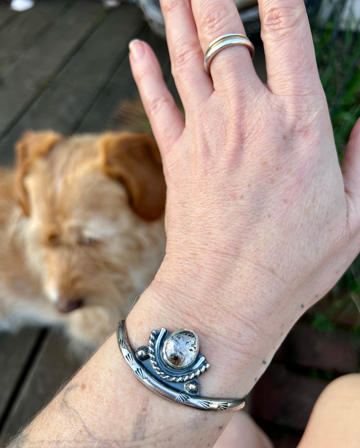 Herkimer Diamond Cuff Bracelet
