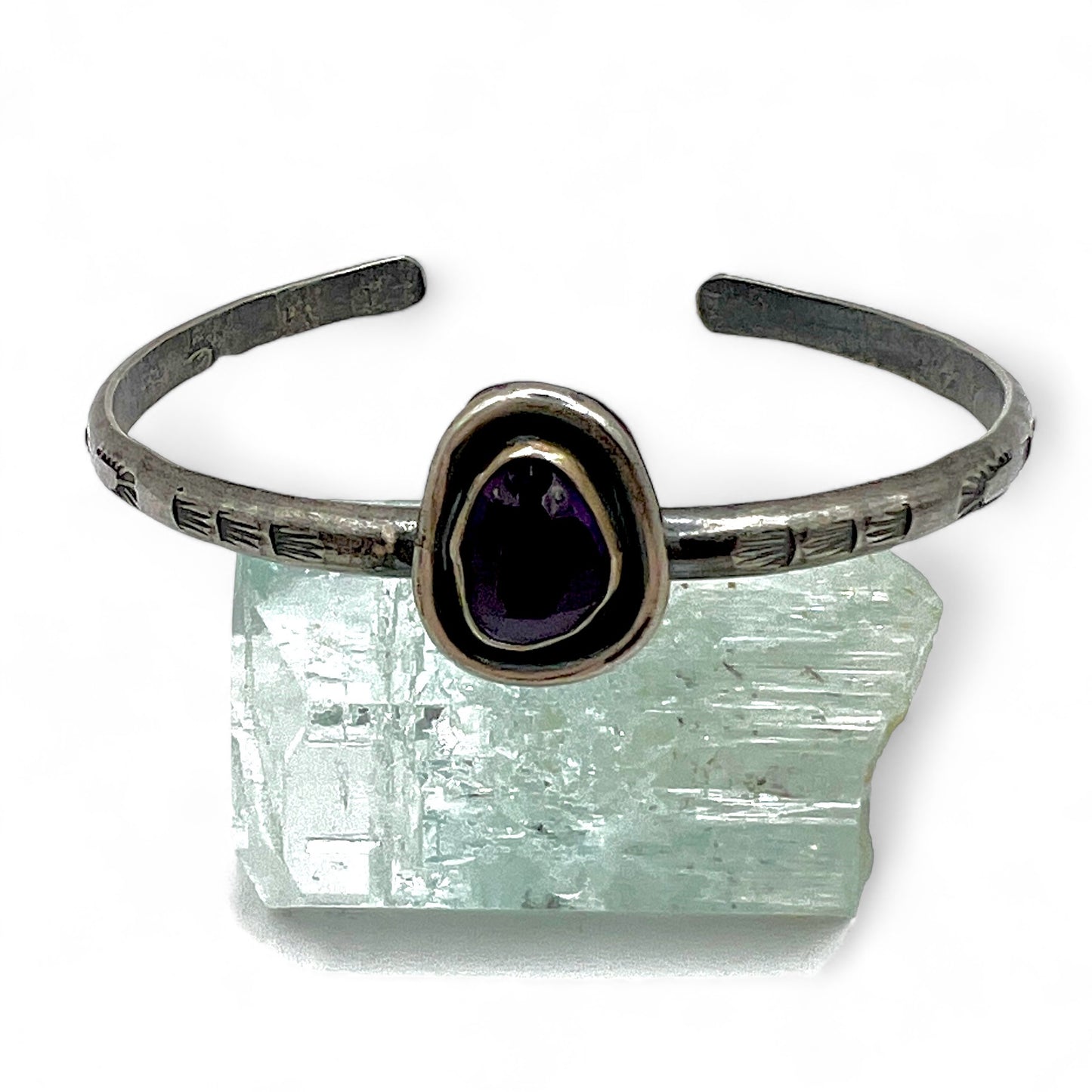 Amethyst Saturn Cuff Bracelet