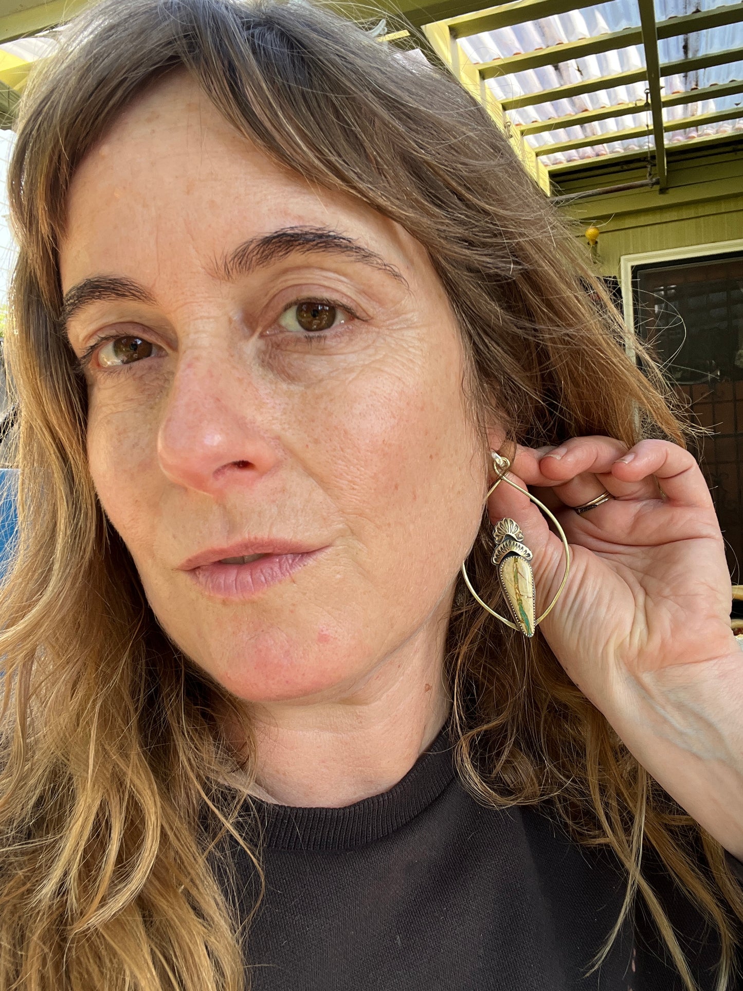 Royston Ribbon Prairie Earrings with Huggie Hoops