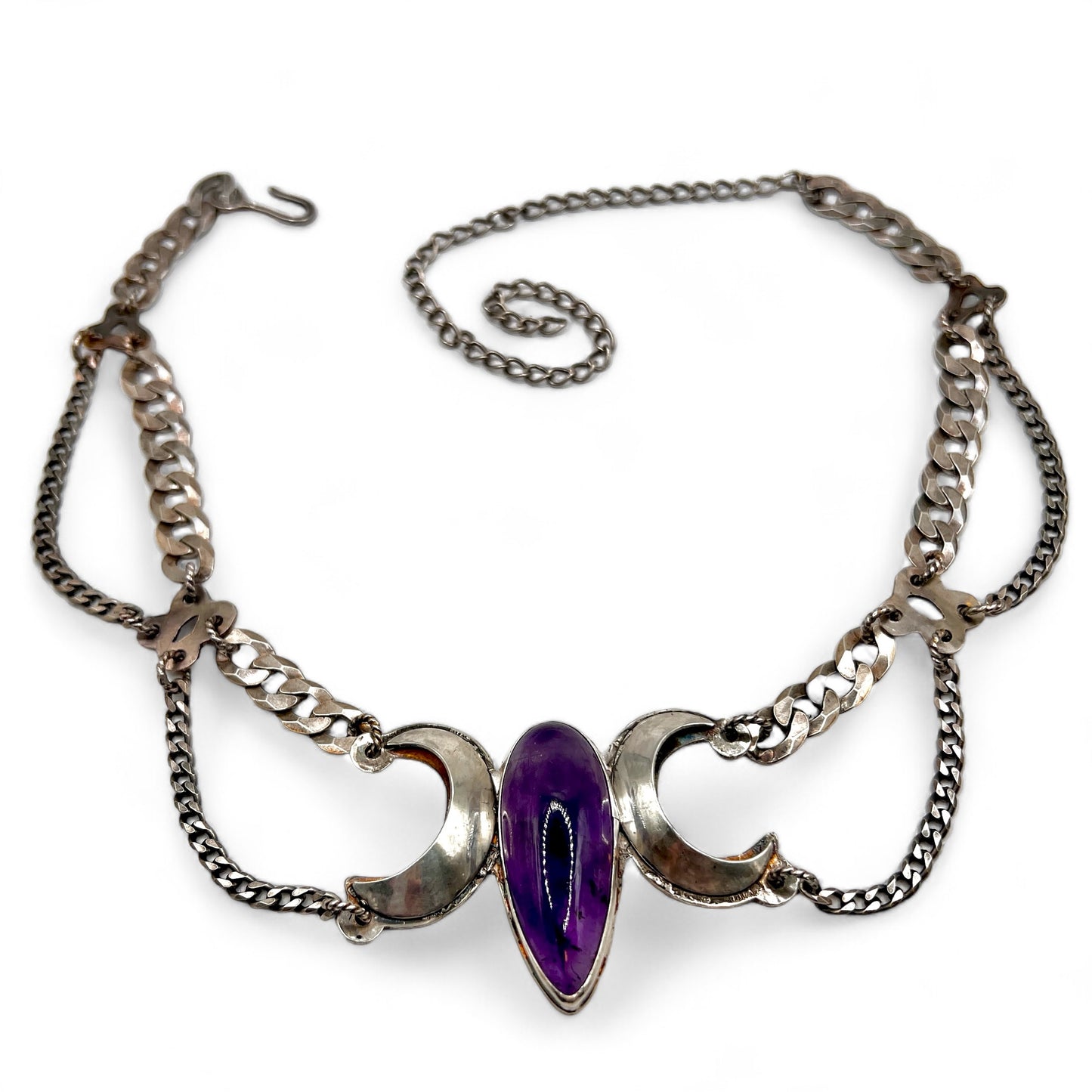 Amethyst Moons Goddess Necklace