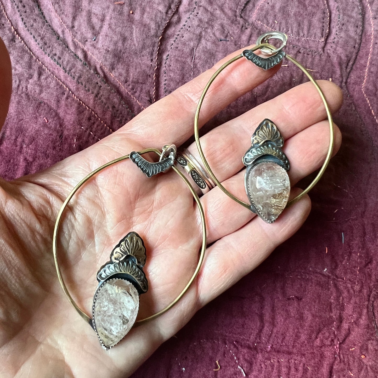 Rena Earrings in Herkimer