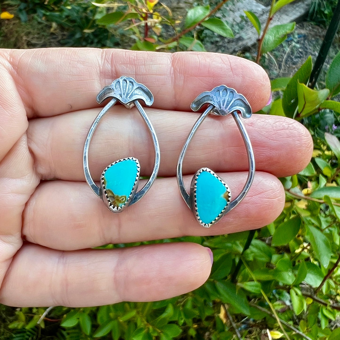 Turquoise Magnolia Studs