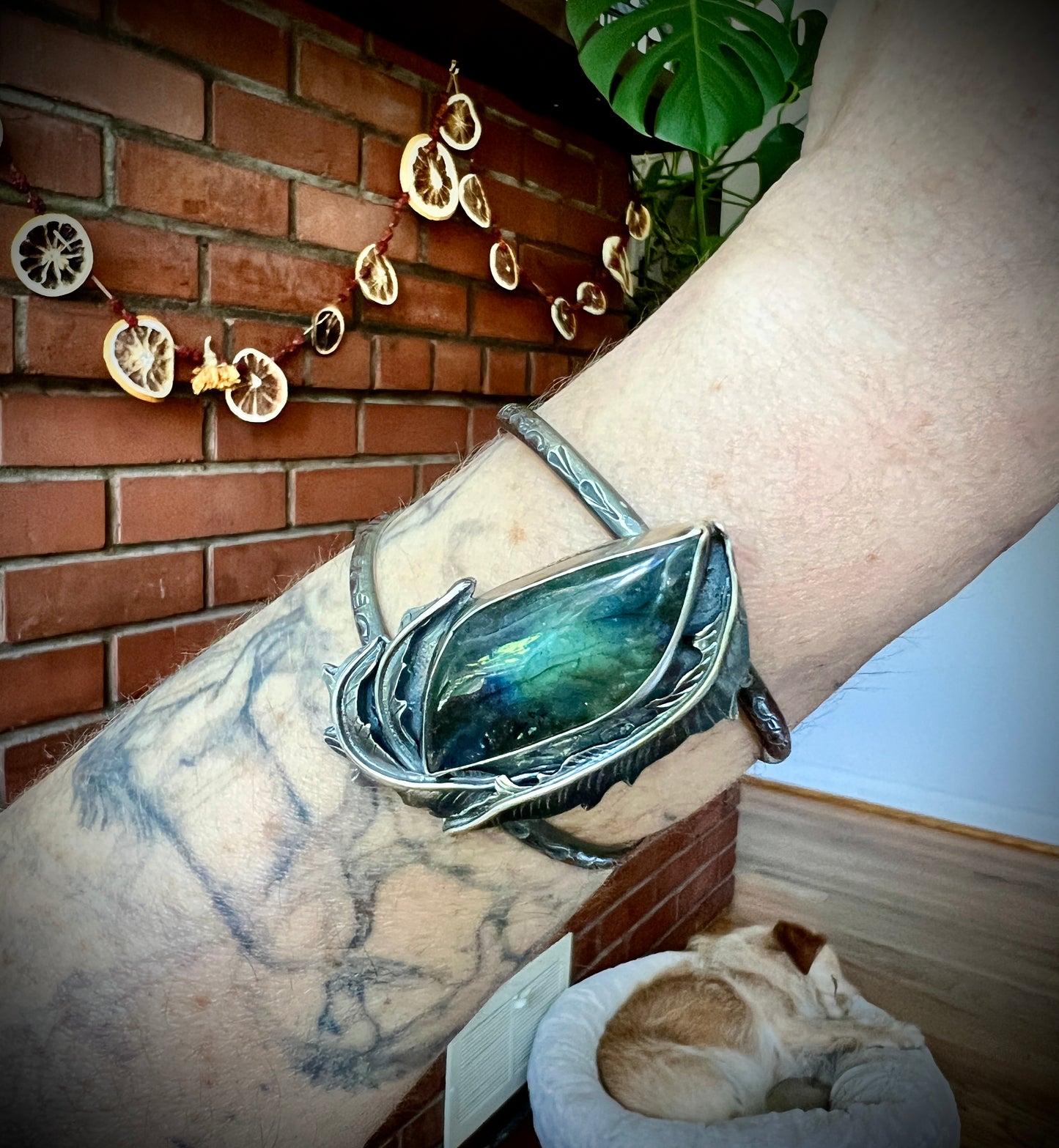 Labradorite Rose Parade Cuff