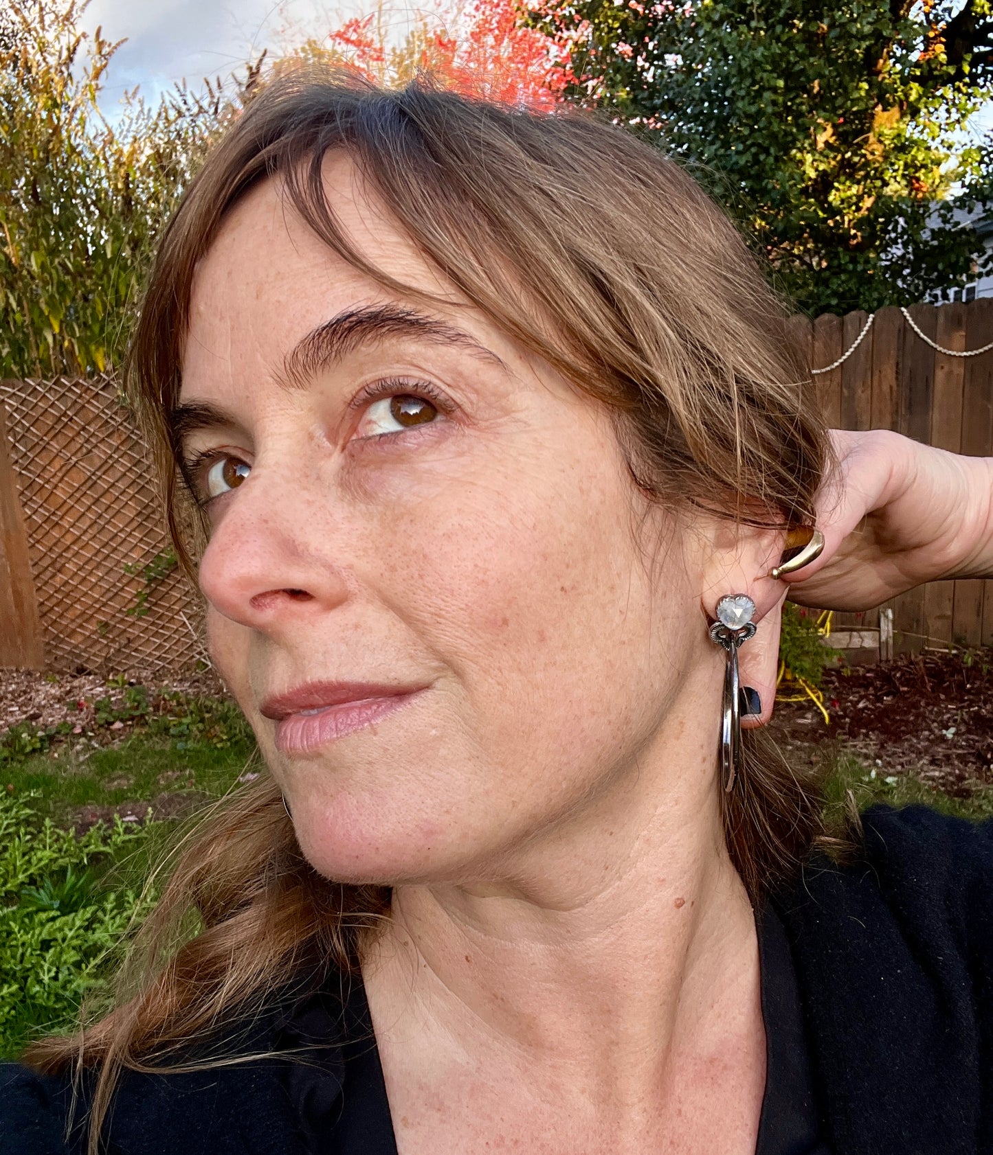 Sweetheart Otter Hoop Stud Earrings