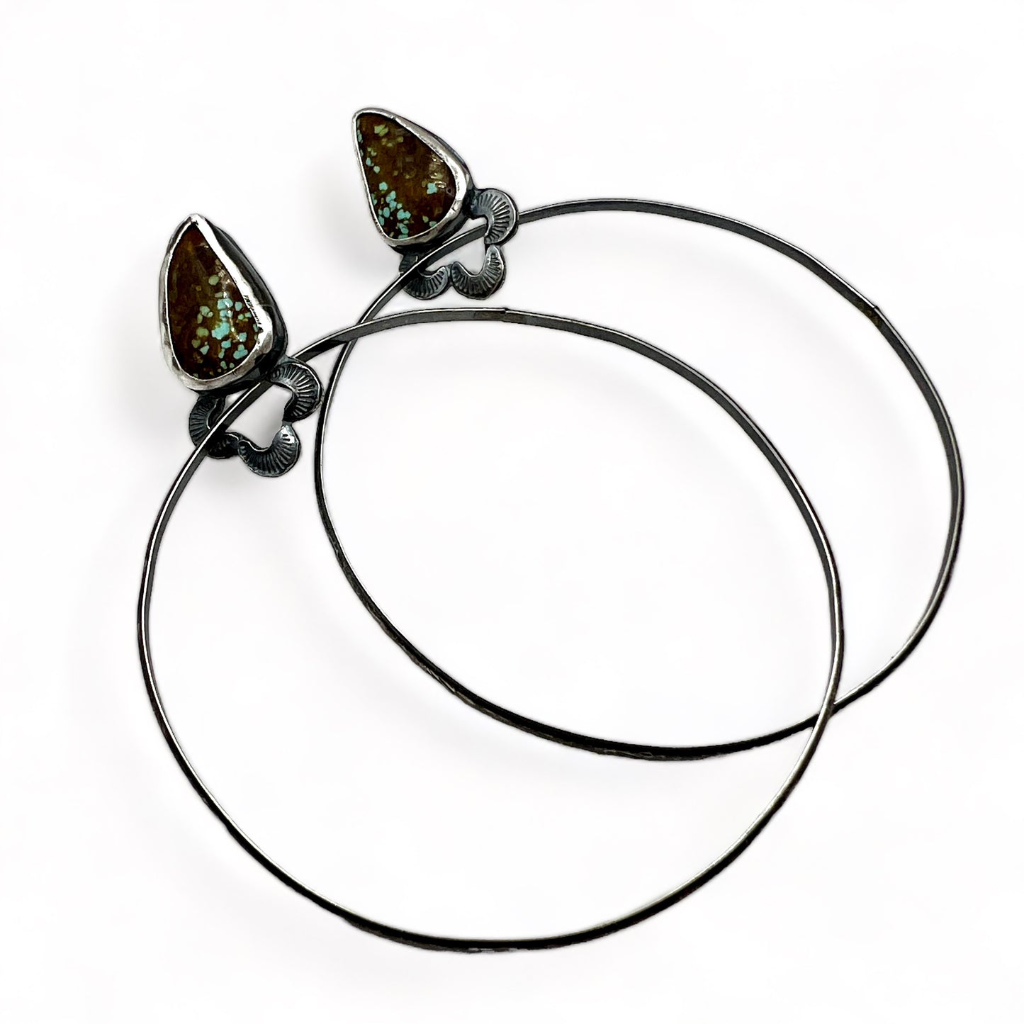 Kingman Turquoise Otter Hoops