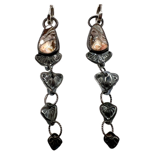 Wild Horse Magnesite Huggie Hoop Cascade Earrings