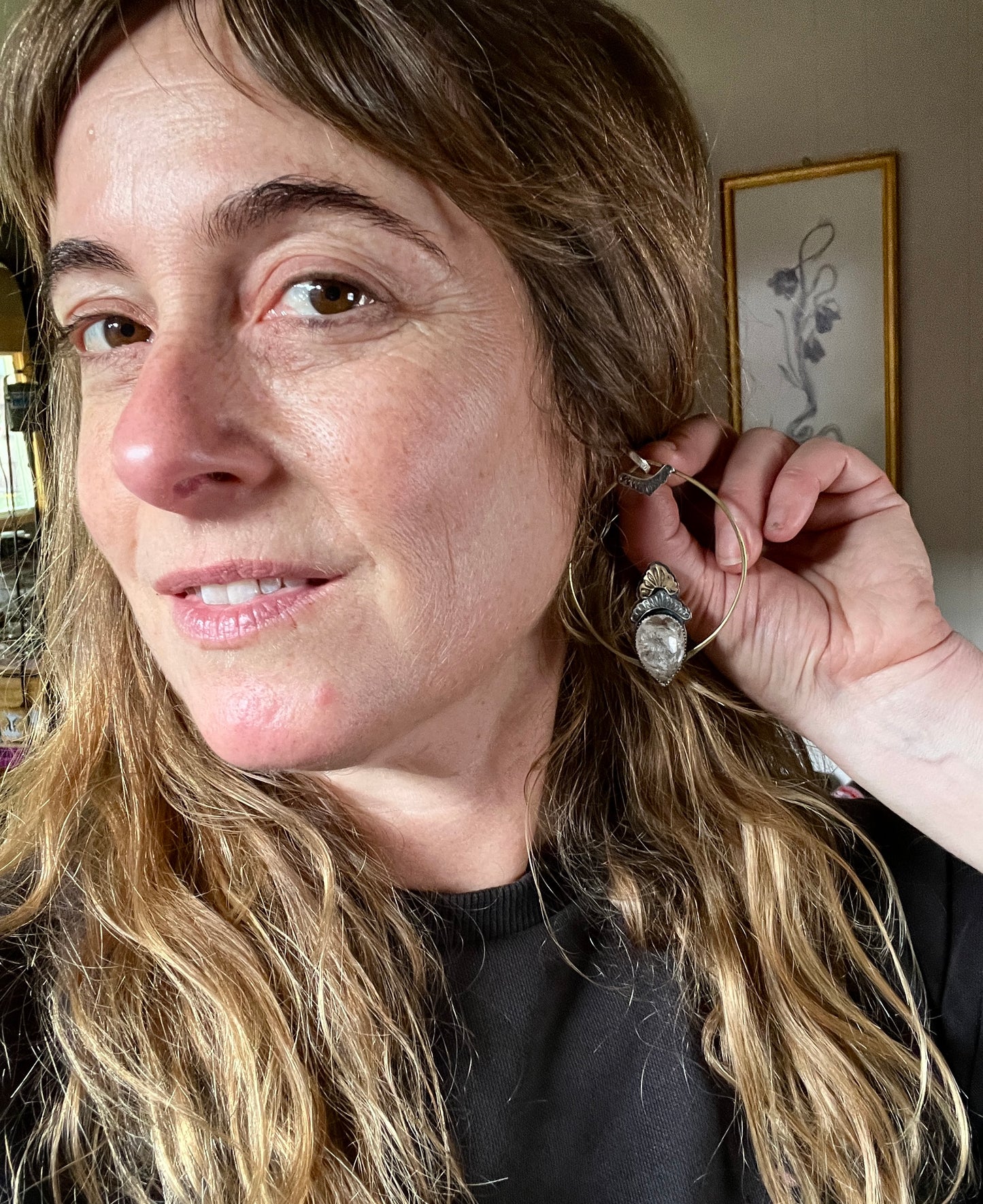 Rena Earrings in Herkimer