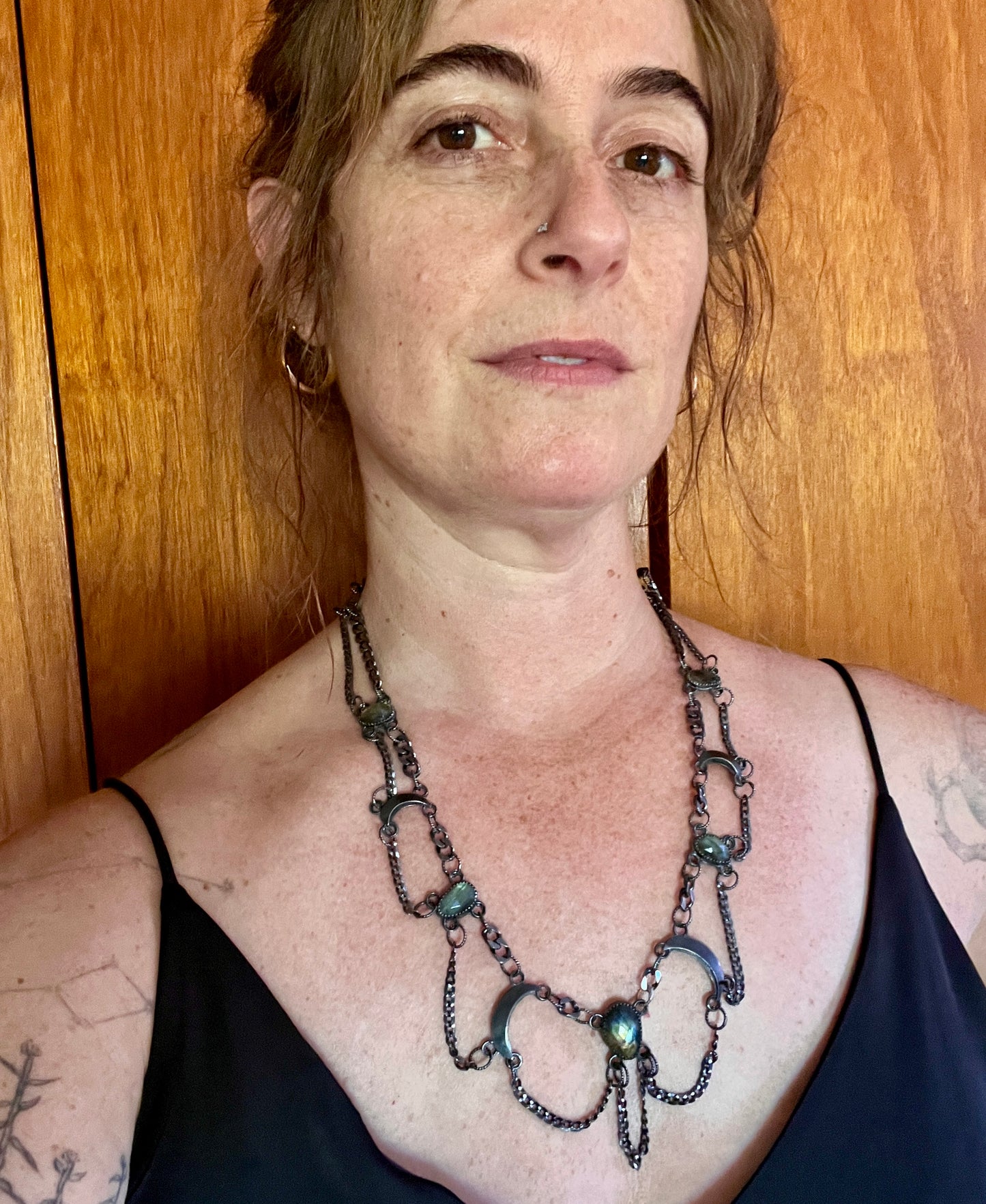 5 Labradorite Many Moons Goddess Necklace