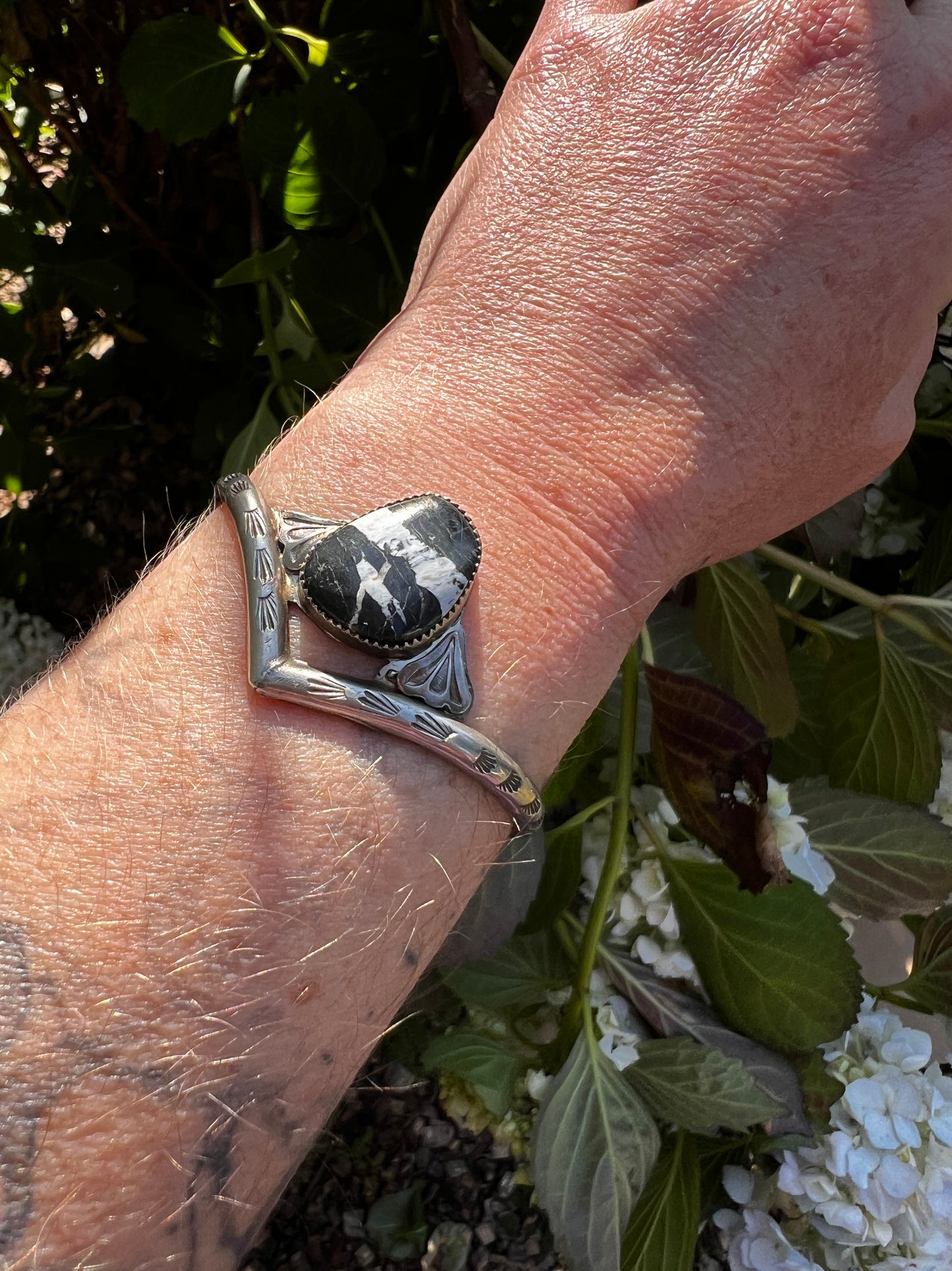White Buffalo Turquoise Gaviota Cuff