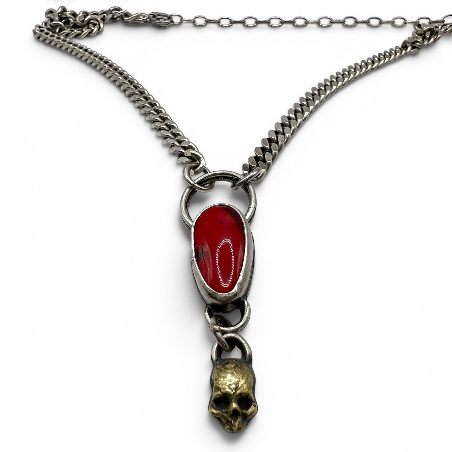 Rosarita Skull Necklace with Curb Chain