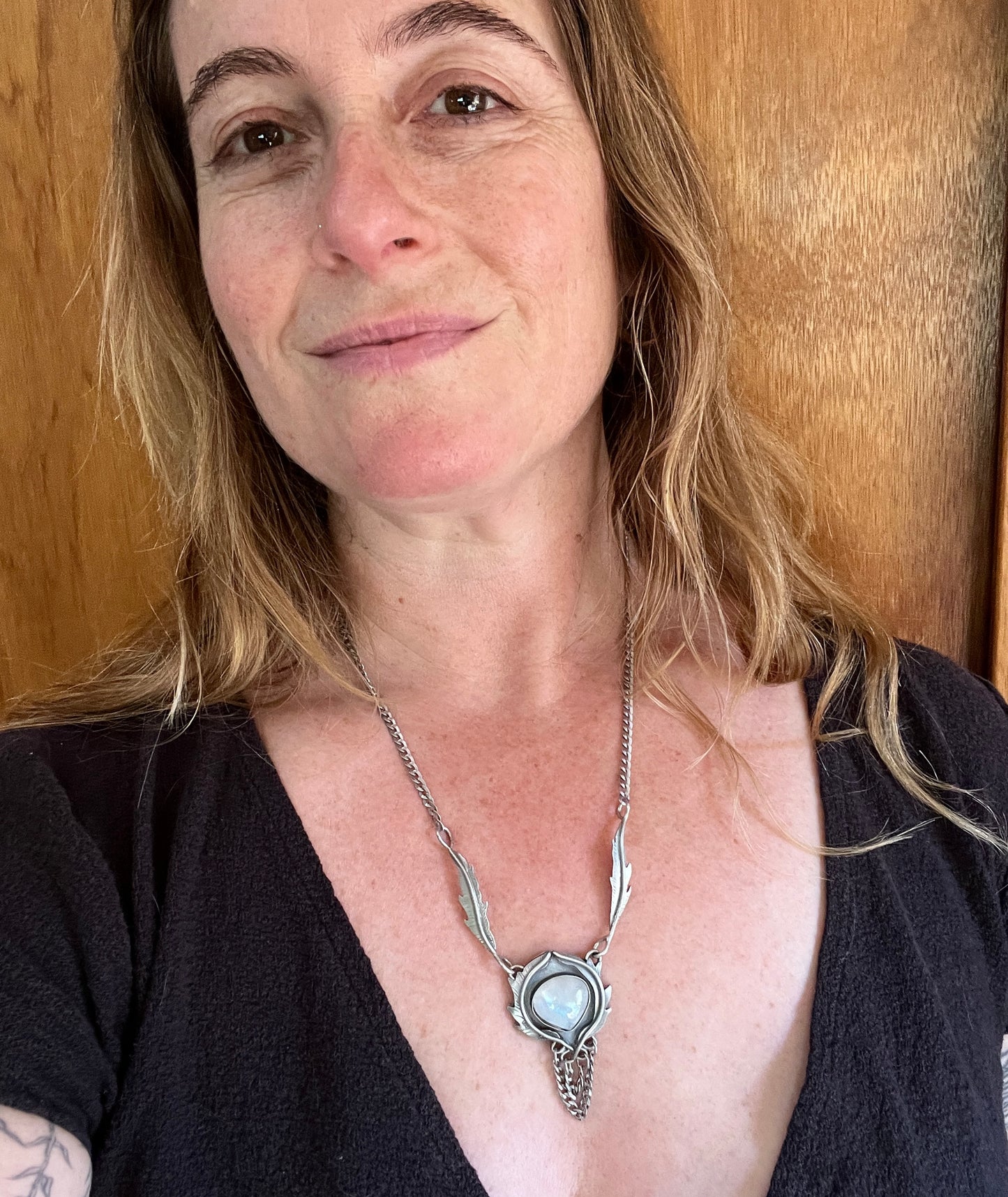 Moonstone Rose Parade Necklace