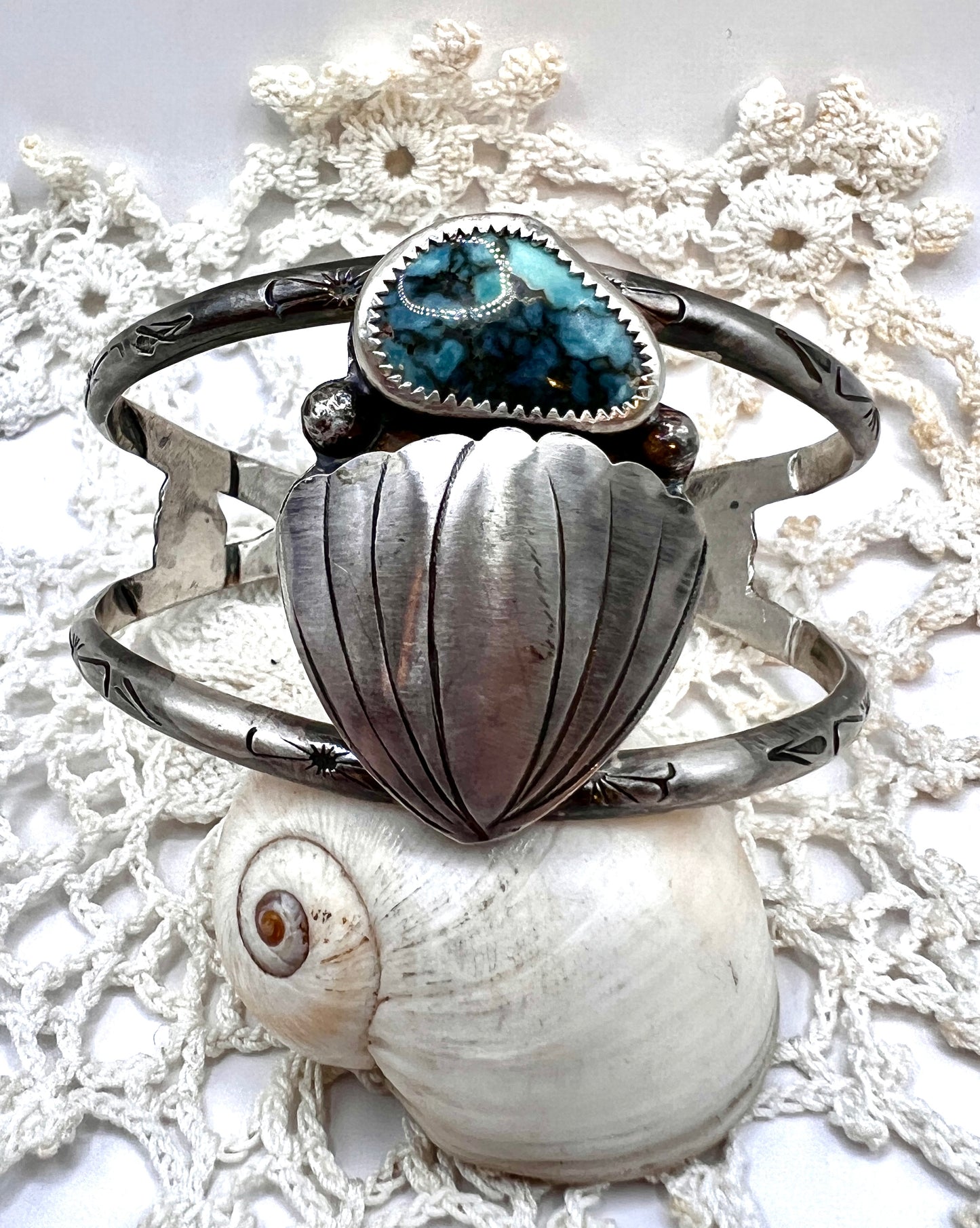 Pollywog Variscite Selkie Cuff Bracelet