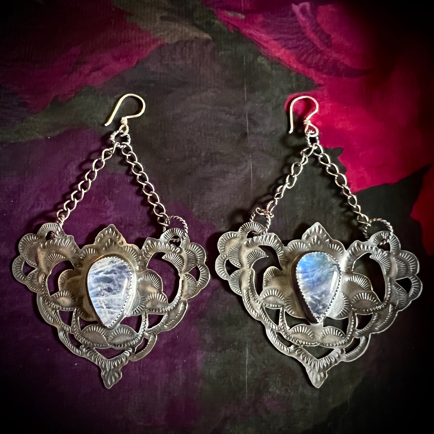 Lacey Earrings with Moonstone