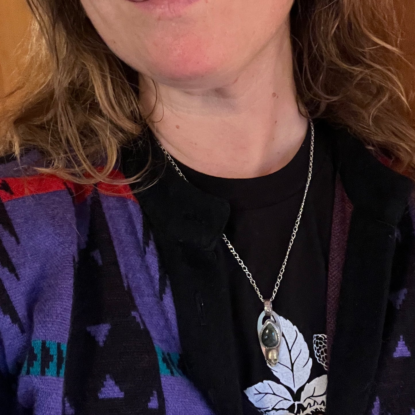 Starfox Variscite Skull Necklace