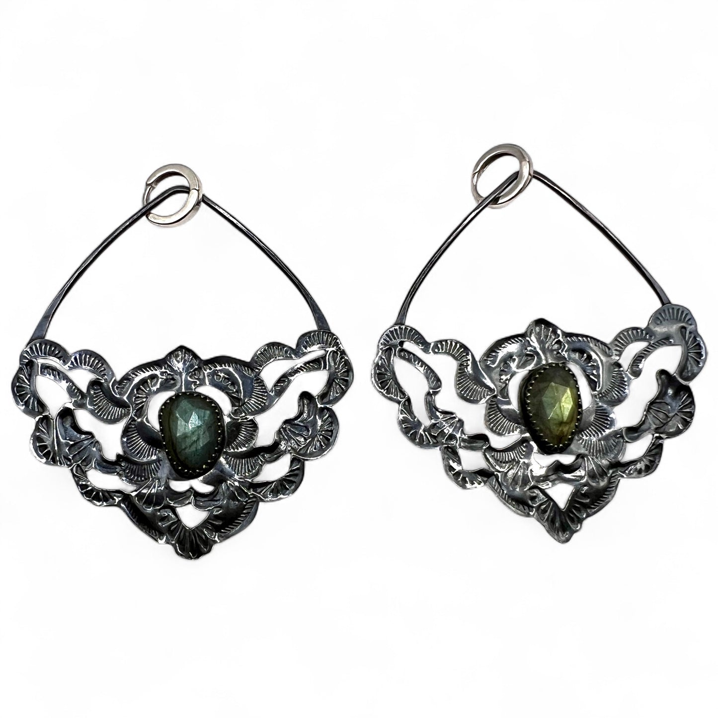 Labradorite Lacey Huggie Hoop Earrings