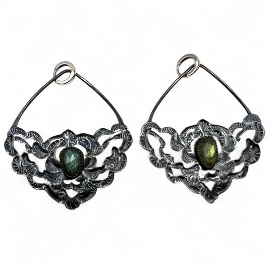 Labradorite Lacey Huggie Hoop Earrings