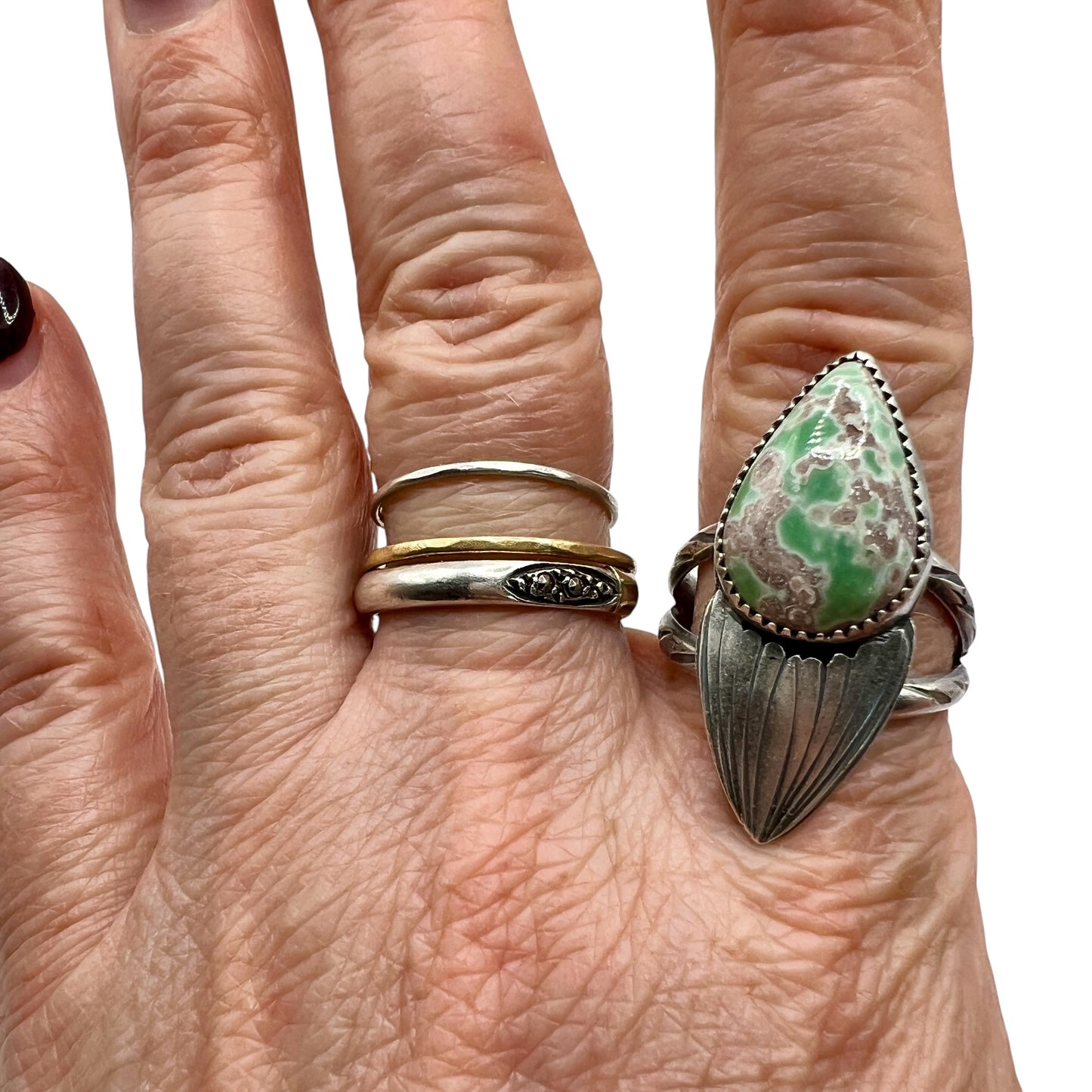 Lucin Variscite Selkie Ring size 9.25