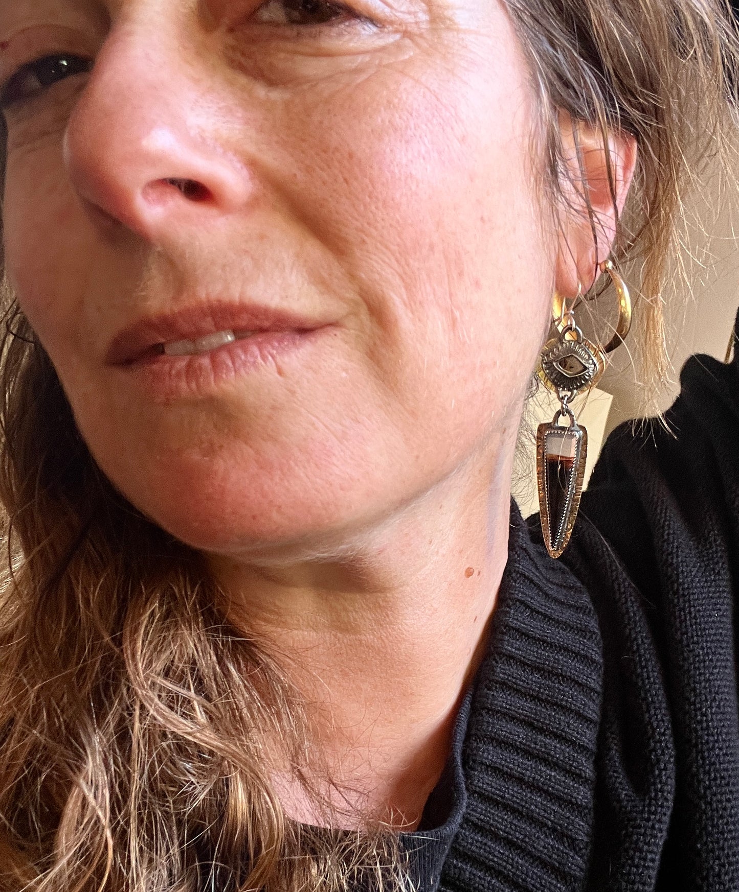 Montana Agate Funky Style Earrings