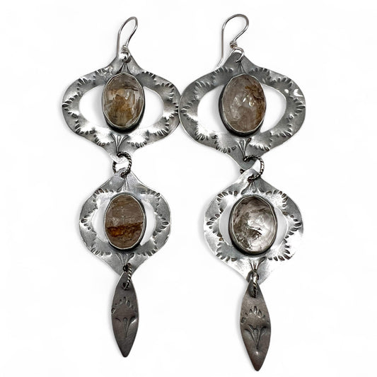 Bombay Beach Earrings in Herkimer Diamond