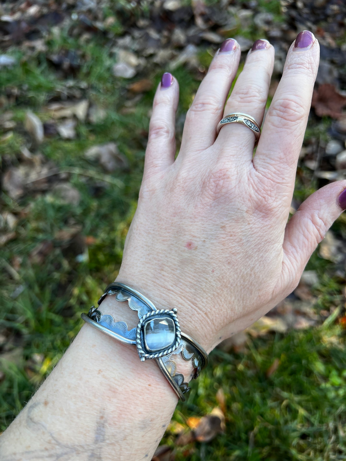 Owyhee Opal Lacey Cuff Bracelet