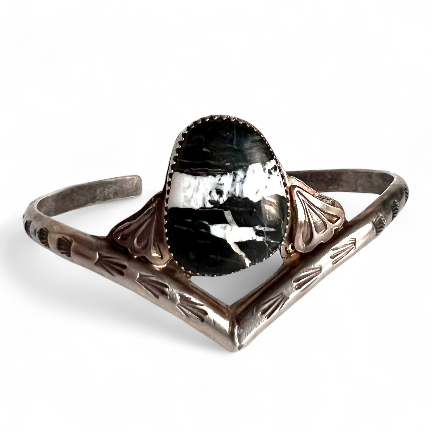 White Buffalo Turquoise Gaviota Cuff