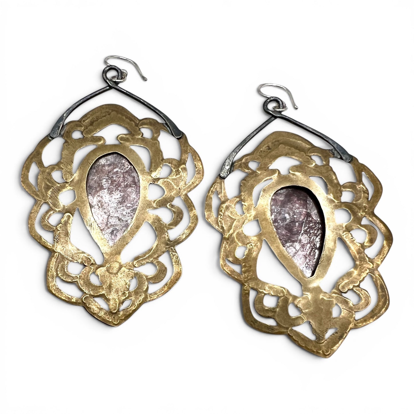 Lacey Lepidolite Earrings