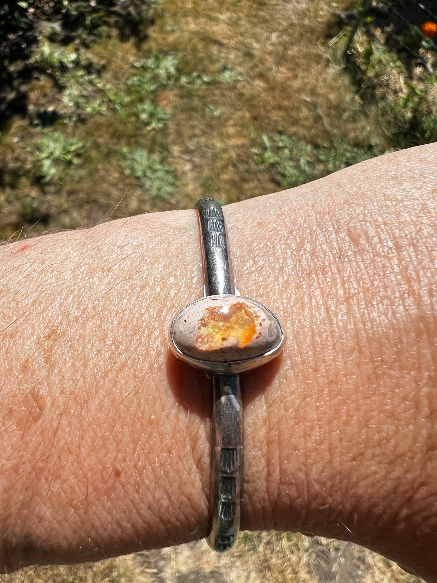 Mexican Fire Opal Cuff