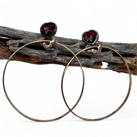 Sweetheart Otter Hoop Stud Earrings