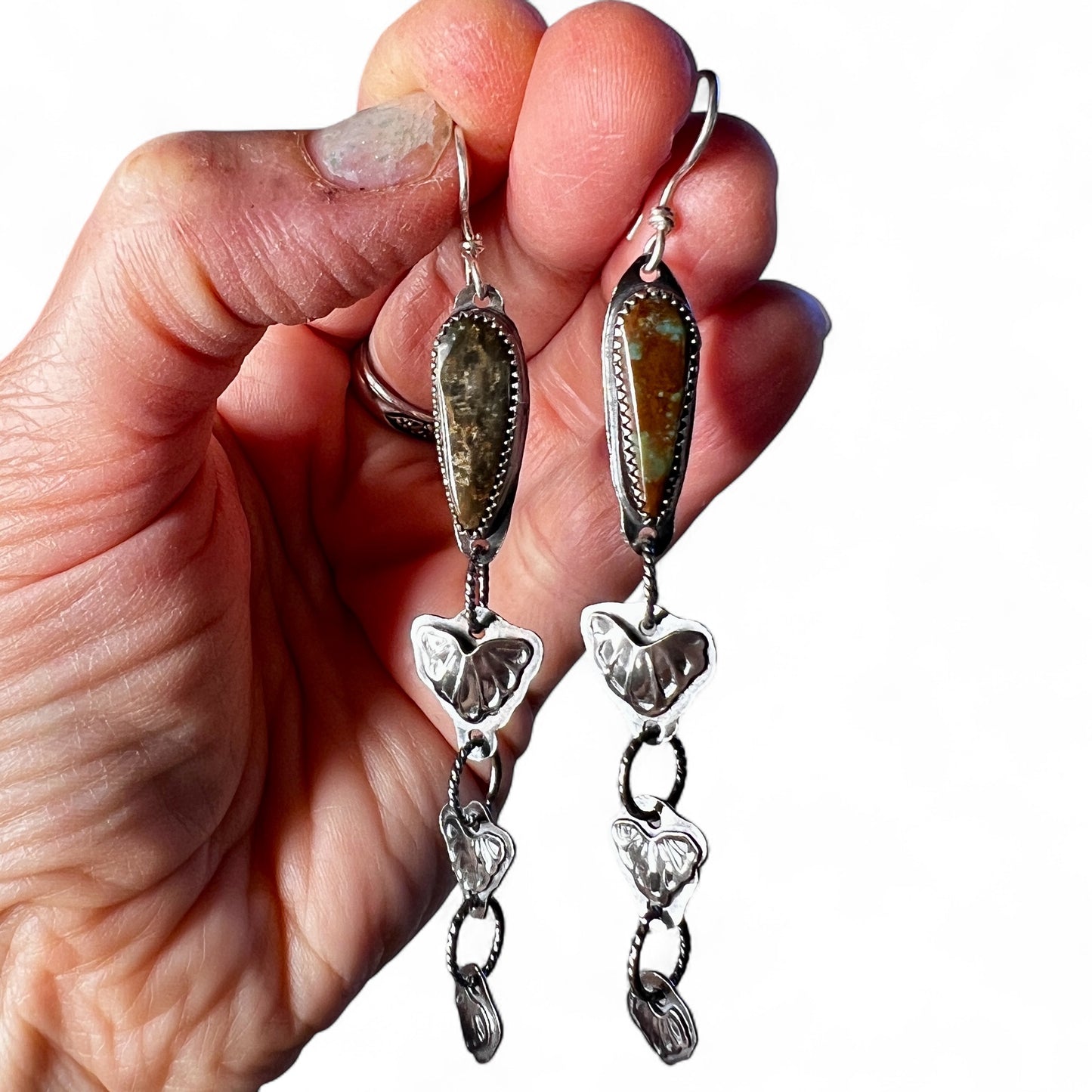 Kingman Turquoise Cascade Earrings