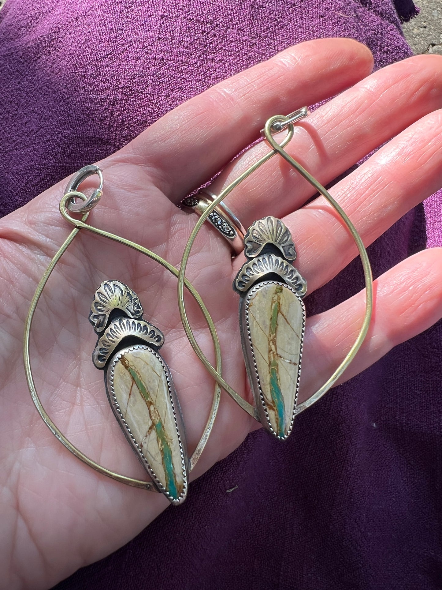 Royston Ribbon Prairie Earrings with Huggie Hoops