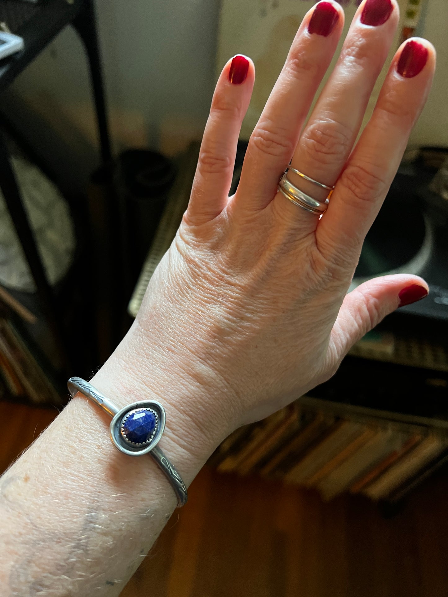 Lapis Saturn Cuff Bracelet