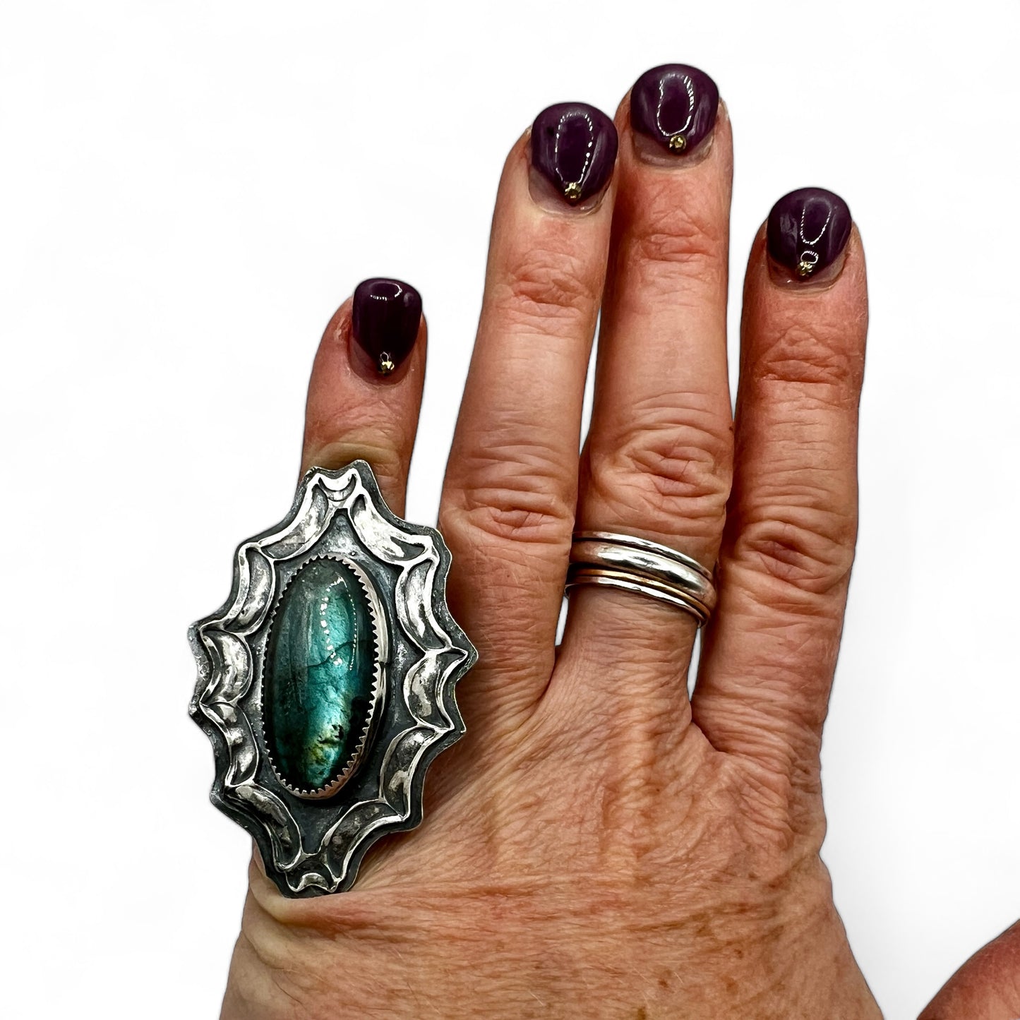 Labradorite Many Moons Ring size 4.25