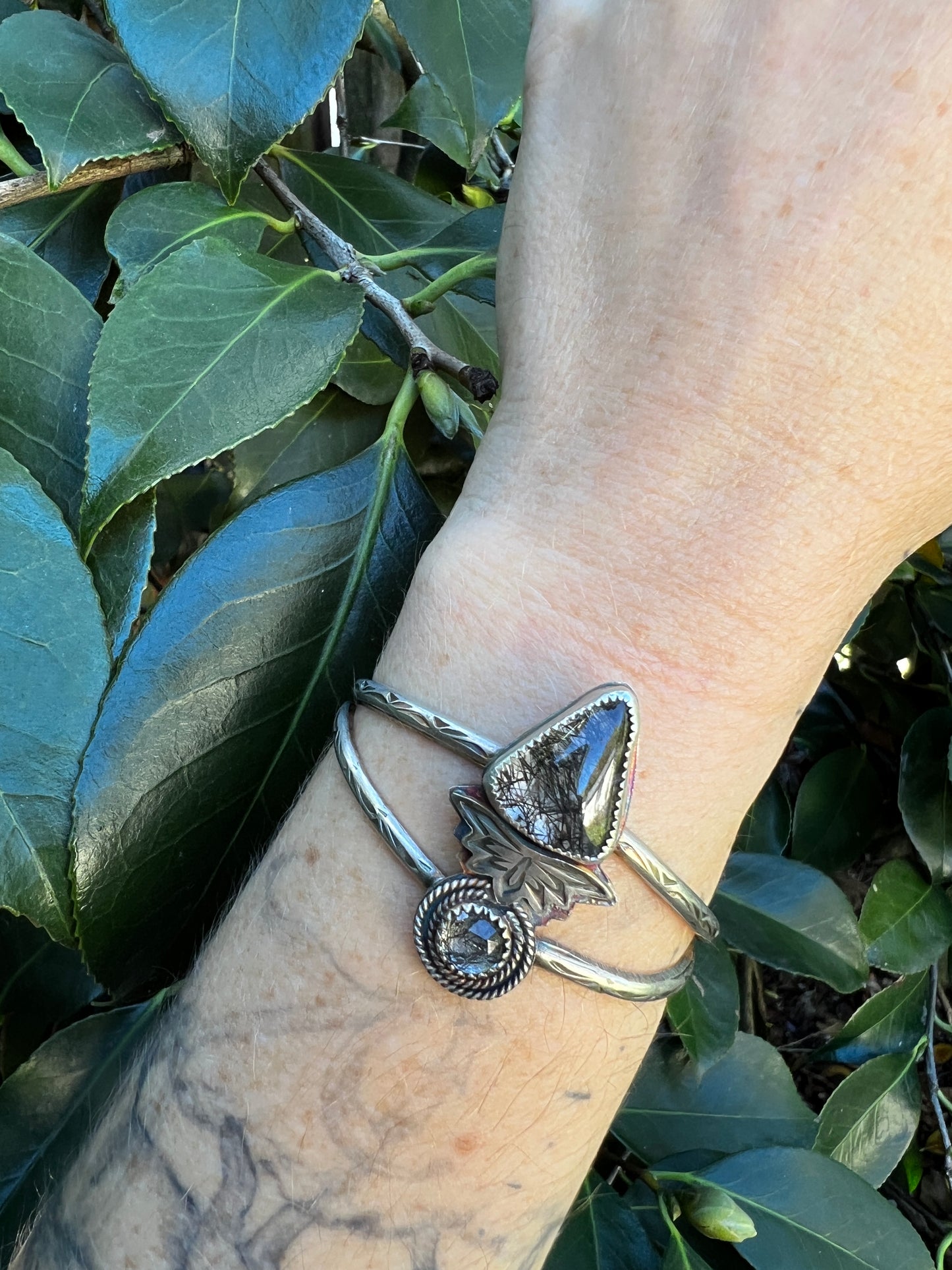 Rutilated Quartz Parnassus Cuff Bracelet