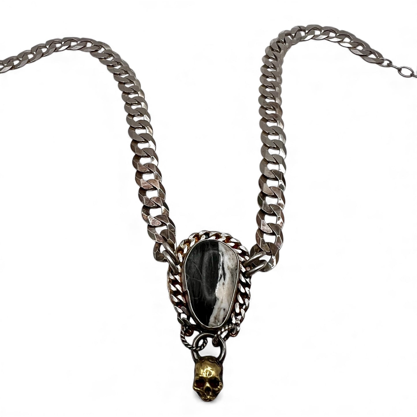 White Buffalo Turquoise Skull Necklace
